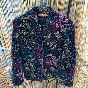 Vintage Floral Velvet Jacket